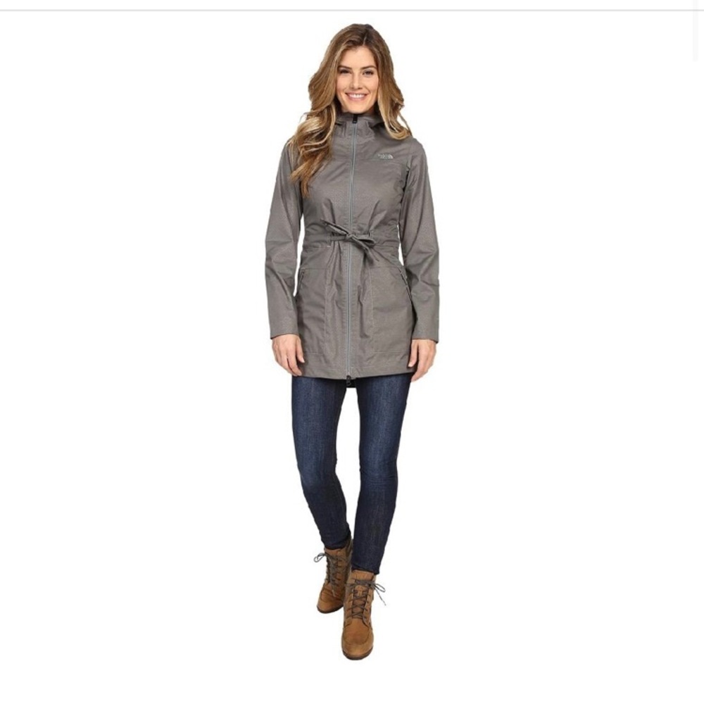 The North Face Teralinda Trench Rain Coat - Sedona Sage Gray - Medium